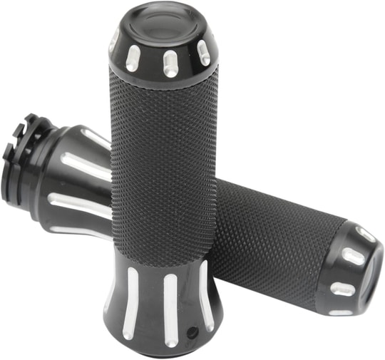 DRAG SPECIALTIES GRIPS CUSTOM BLACK CUT KOD: 06301612