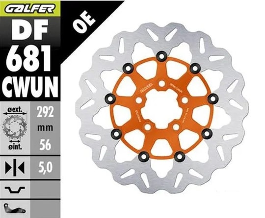 GALFER BRAKE DISC FREN DİSKİ FLOAT WAVE ORANGE KOD:17104971
