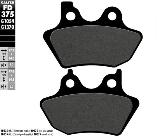 GALFER BRAKE PAD FREN BALATASI SEMI METAL KOD:17213201