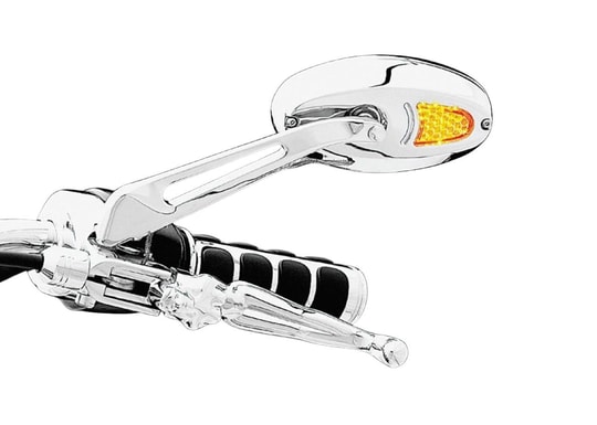 Kuryakyn Turn Signal Mirrors Flat Glass Chrome - 1431 - AYNA
