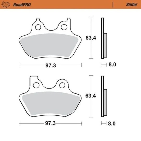 MOTO-MASTER BRAKE PAD FREN BALATASI SINTER FRONT - ÖN KOD:17212823