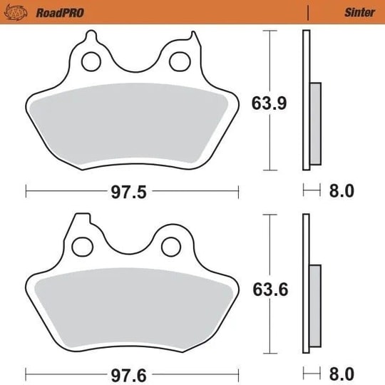MOTO-MASTER BRAKE PAD FREN BALATASI SINTER REAR - ARKA KOD:17212825