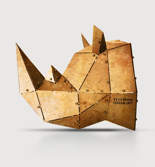 Rhino Head Gold