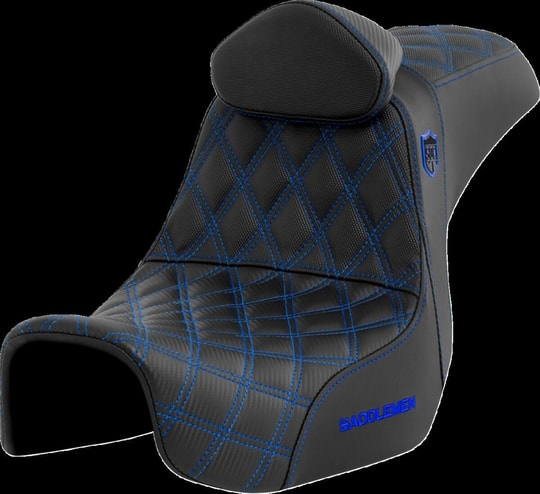 SADDLEMEN SEAT SDC PERF GRIPPER W/BR BLU KOD:0803-0740