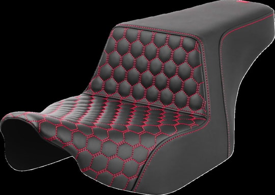 SADDLEMEN SEAT STEP UP HC FRONT RED STIT KOD:08011828
