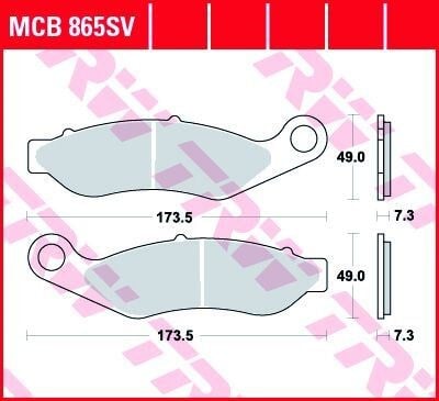 TRW BRAKE PAD - FREN BALATASI SINTER FRONT STREET KOD:17211931
