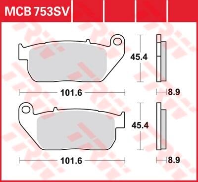 TRW BRAKE PAD - FREN BALATASI TRW MCB753SV KOD:17211153