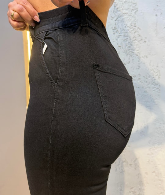 Beli Lastikli Pantolon Siyah