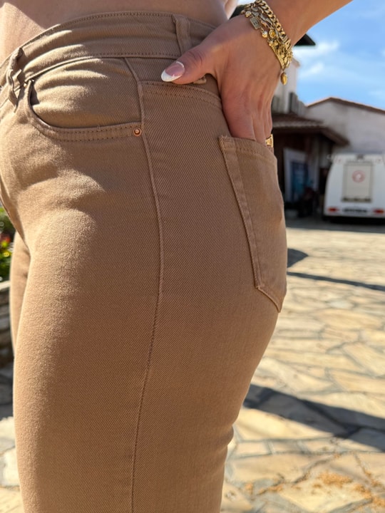 Mom Jean Pantolon Taba