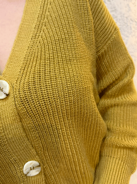 Üç Düğmeli Crop Hırka Camel