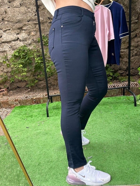 Yüksek Bel Gabardin Pantolon Lacivert