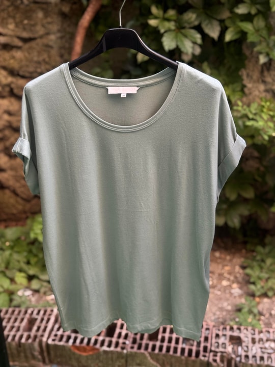 Yuvarlak Yaka Kısa Kollu Basic Tshirt