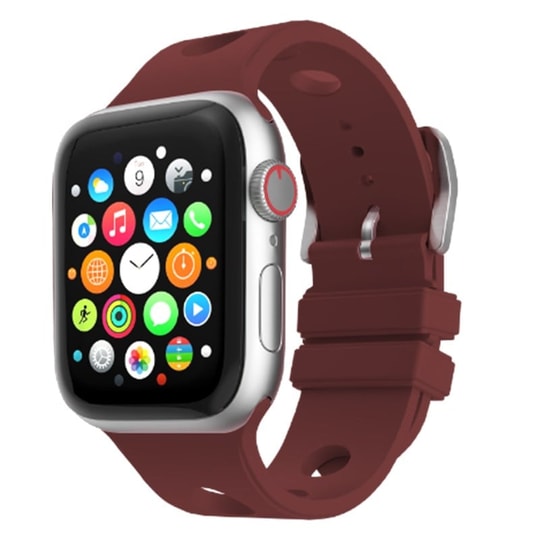 Apple Watch 7 41mm Delikli Tasarım Zore KRD-147 Silikon Kordon