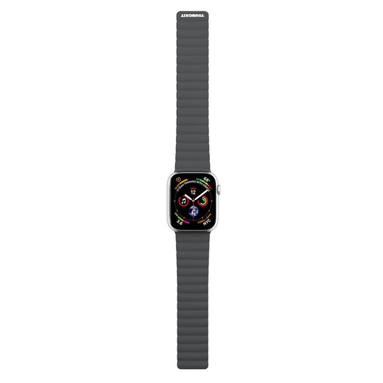 Apple Watch 7 41mm Kordon Youngkit Classical Magnetik Tak Çıkar Silikon Strap Kayış