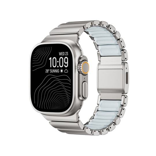 Apple Watch 7 45mm Zore KRD-151 Metal Silikon Kordon
