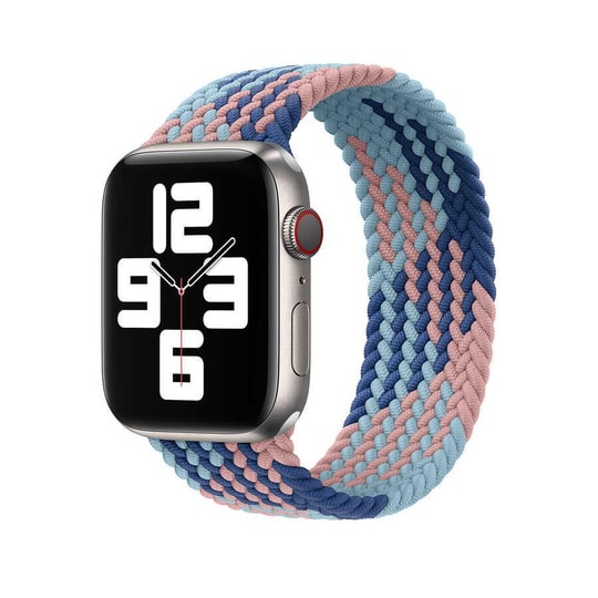 Apple Watch Ultra 49mm Kordon Wiwu Braided Solo Loop Contrast Color Small Strap Kayış