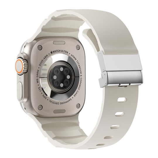 Apple Watch Ultra 49mm Zore KRD-145 Metal Tokalı Silikon Kordon