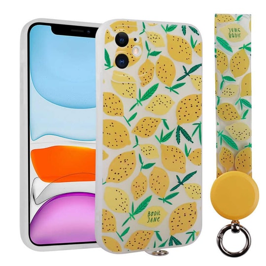 Apple iPhone 11 Kılıf Desenli El Askılı İpli Zore Arte Silikon Kapak