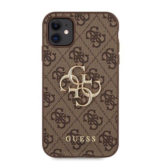 Apple iPhone 11 Kılıf GUESS PU Deri Büyük Metal Logo Dizaynlı Kapak