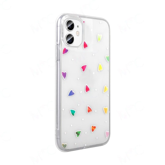 Apple iPhone 11 Kılıf Şeffaf Figürlü Zore Folk Sert Kapak