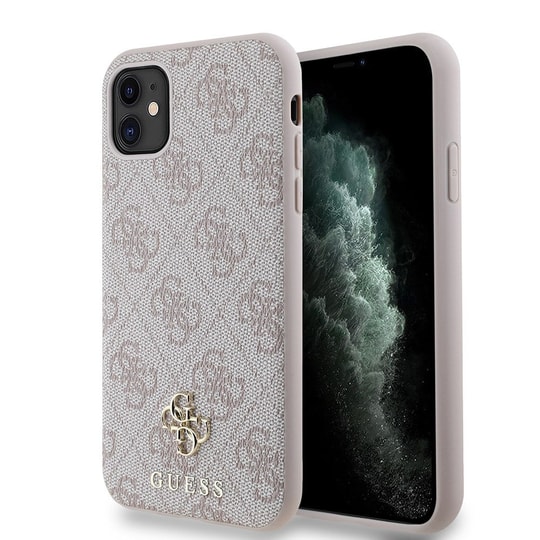 Apple iPhone 12 Kılıf Guess Orjinal Lisanslı M-safe Şarj Özellikli Small 4G Classic Kapak