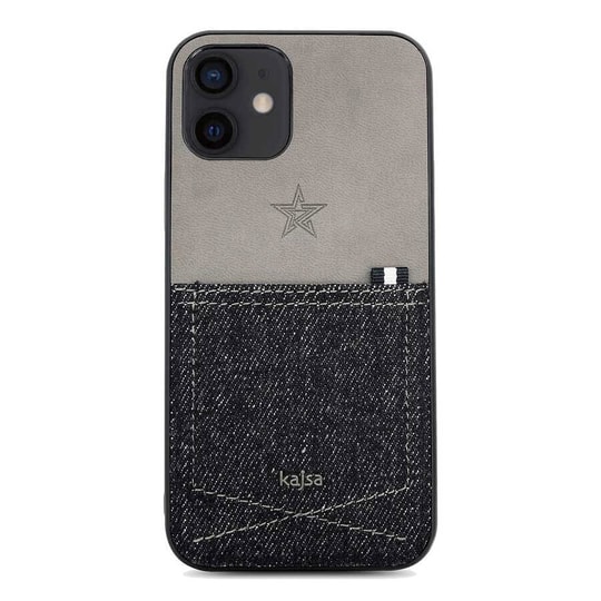 Apple iPhone 12 Kılıf Kajsa Denim Kapak