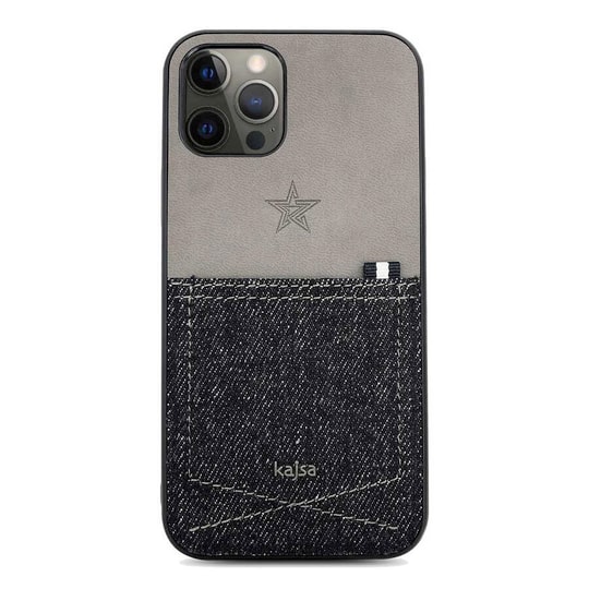 Apple iPhone 12 Pro Kılıf Kajsa Denim Kapak