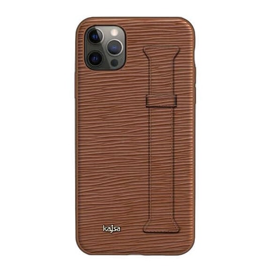 Apple iPhone 12 Pro Max Kılıf Kajsa Wave Pattern Handstrap Kapak