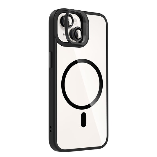 Apple iPhone 13 Kılıf Standlı ve Kamera Lens Hediyeli M-Safe Şarj Özellikli Zore Etro Kapak