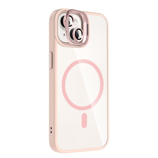 Apple iPhone 13 Kılıf Standlı ve Kamera Lens Hediyeli M-Safe Şarj Özellikli Zore Etro Kapak