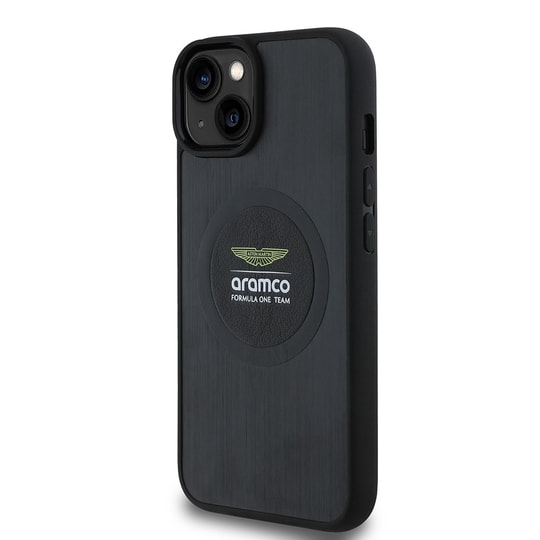Apple iPhone 14 Kılıf Aston Martin Orjinal Lisanslı Magsafe Şarj Özellikli Aluminyum Arka Yüzeyli Formula One Team Baskılı Kapak