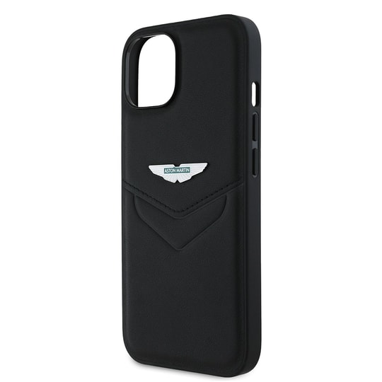 Apple iPhone 14 Kılıf Aston Martin Orjinal Lisanslı Victory Dizayn PU Deri Metal Logolu Kapak