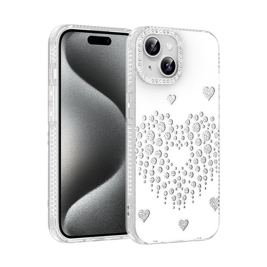 Apple iPhone 14 Kılıf Damla Taşlı Zore Rivas Sert PC Kapak