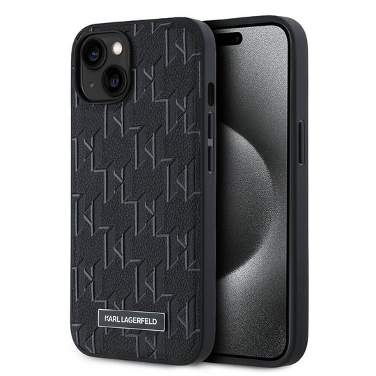 Apple iPhone 14 Kılıf Karl Lagerfeld Orjinal Lisanslı M-safe Şarj Özellikli KL Yazılı Hot Stamp Kapak
