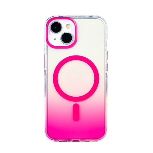 Apple iPhone 14 Kılıf M-safe Şarj Özellikli Transparan Renk Geçişli Zore Toros Kapak