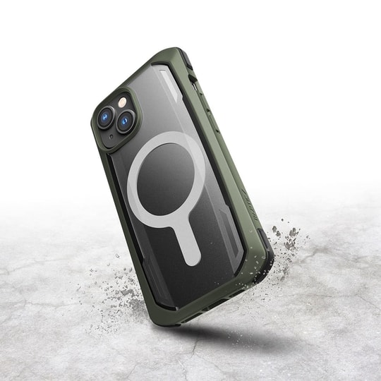 Apple iPhone 14 Kılıf M-safe Şarj Özellikli Raptic Secure Serisi Çift Kat TPU Kenarlı Şeffaf Arka Yüzeyli Kapak