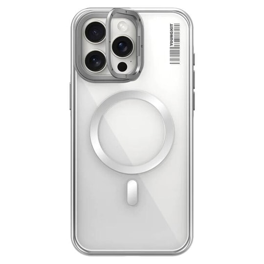 Apple iPhone 14 Pro Kılıf M-safe Şarj Özellikli Sararma Önleyici Youngkit Crystal Grid Kapak