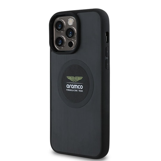 Apple iPhone 14 Pro Max Kılıf Aston Martin Orjinal Lisanslı Magsafe Şarj Özellikli Aluminyum Arka Yüzeyli Formula One Team Baskılı Kapak