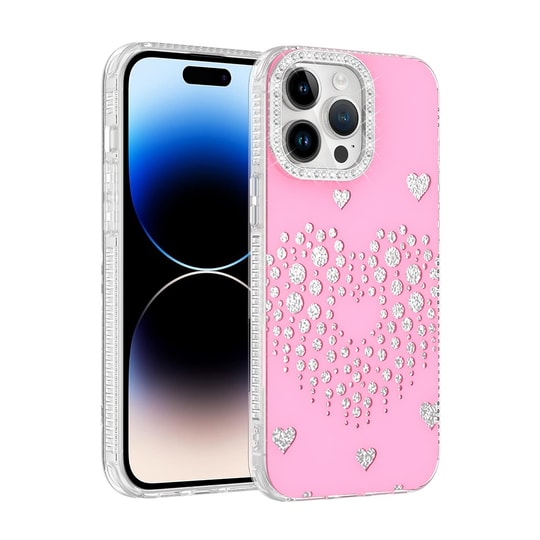 Apple iPhone 14 Pro Max Kılıf Damla Taşlı Zore Rivas Sert PC Kapak