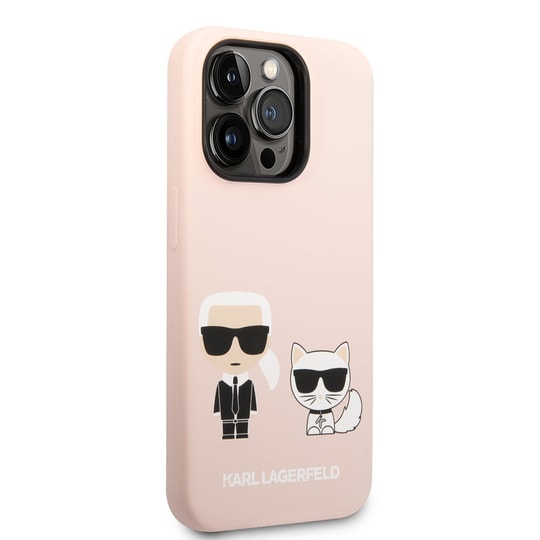 Apple iPhone 14 Pro Max Kılıf Karl Lagerfeld M-safe Şarj Özellikli Silikon K&C Dizayn Kapak
