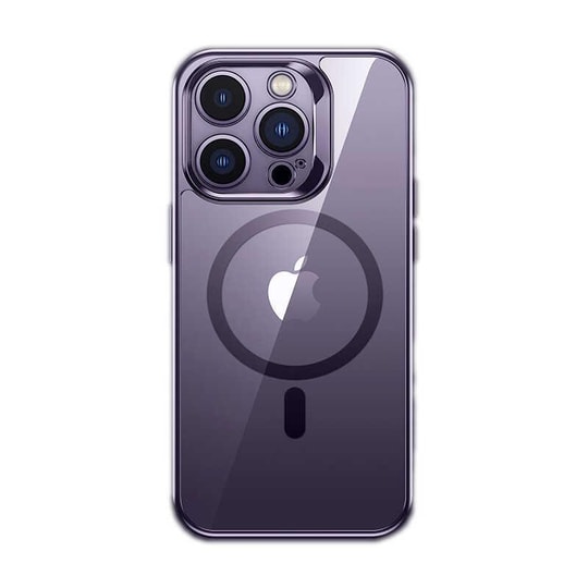 Apple iPhone 14 Pro Max Kılıf M-safe Şarj Özellikli Cam Yüzey Ekran Koruyuculu Benks Electroplated Kapak