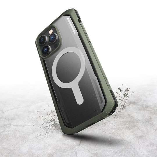 Apple iPhone 14 Pro Max Kılıf M-safe Şarj Özellikli Raptic Secure Serisi Çift Kat TPU Kenarlı Şeffaf Arka Yüzeyli Kapak