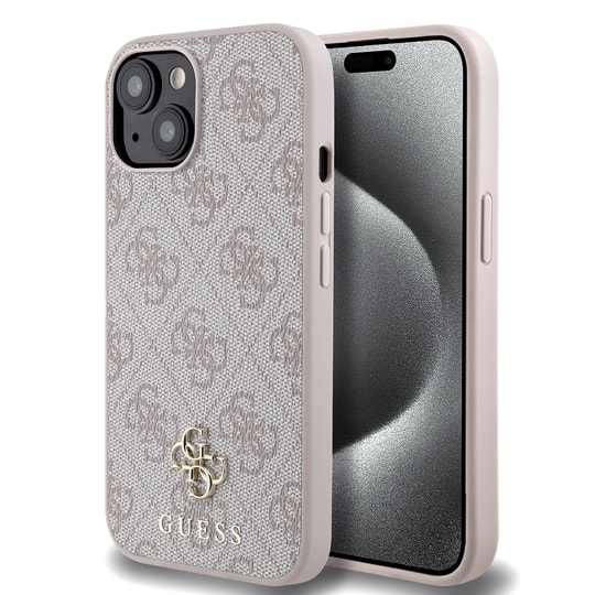 Apple iPhone 15 Kılıf Guess Orjinal Lisanslı M-safe Şarj Özellikli Small 4G Classic Kapak