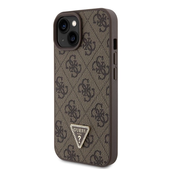 Apple iPhone 15 Kılıf Guess Orjinal Lisanslı M-safe Şarj Özellikli 4G Şerit Tasarımlı Printed Kapak