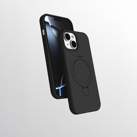 Apple iPhone 15 Kılıf M-safe Şarj Özellikli Standlı Zore Samara Kapak