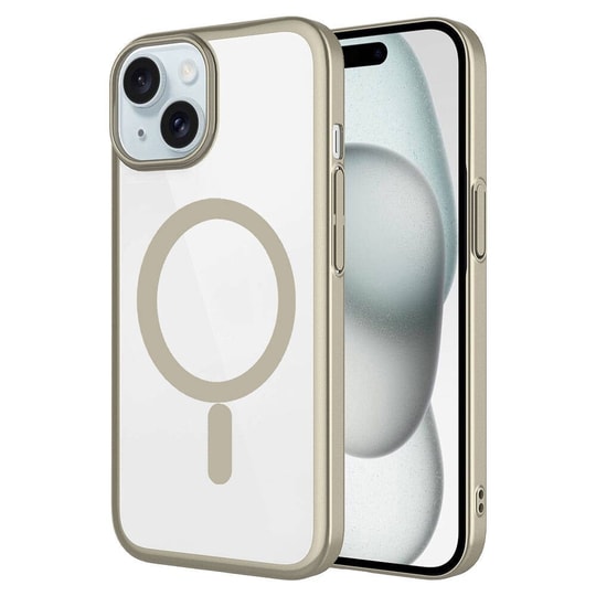Apple iPhone 15 Kılıf Wireless Şarj Özellikli Sert PC Zore Mat Riksos M-safe Kapak