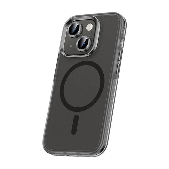 Apple iPhone 15 Plus Kılıf Airbagli M-safe Wireless Şarj Özellikli Lens Koruyuculu Zore Klaptika Kapak