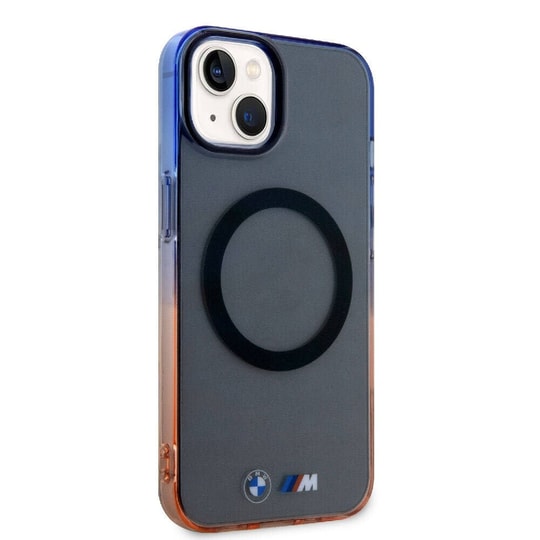 Apple iPhone 15 Plus Kılıf BMW M-safe Şarj Özellikli Transparan Renkli Çerçeveli Orjinal Lisanslı Kapak