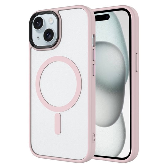 Apple iPhone 15 Plus Kılıf Mat Arka Yüzey Wireless Şarj Özellikli Zore Flet M-safe Kapak