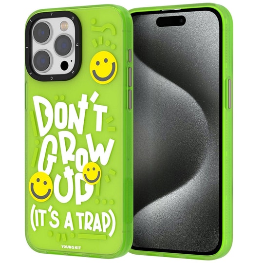 Apple iPhone 15 Pro Kılıf Desenli Youngkit Happy Hearth Serisi Kapak